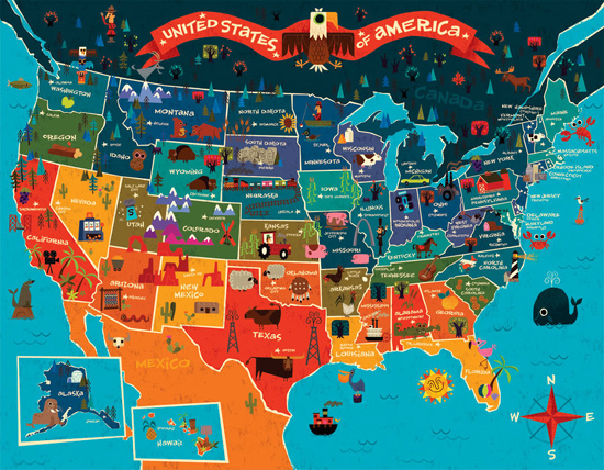 Spojené státy americké mapa